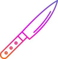 Knife Line Gradient Icon vector