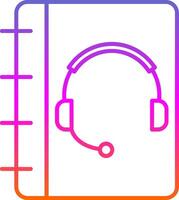 Notebook Support Line Gradient Icon vector