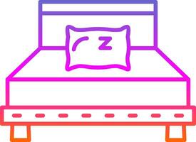 Pillow Line Gradient Icon vector