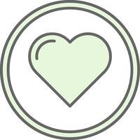 Heart Green Light Fillay Icon vector