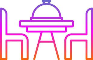 Dinner Table Line Gradient Icon vector