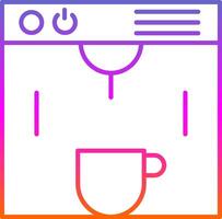 Coffe Maker Line Gradient Icon vector