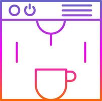 Coffe Maker Line Gradient Icon vector