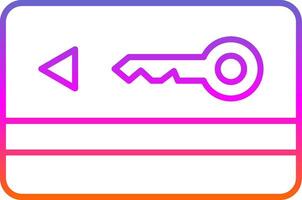 Key Card Line Gradient Icon vector