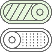 Toggle Green Light Fillay Icon vector