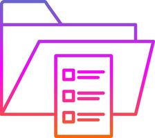 Archive Line Gradient Icon vector