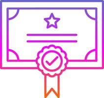 Qualify Line Gradient Icon vector