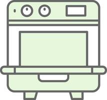 Dishwasher Green Light Fillay Icon vector