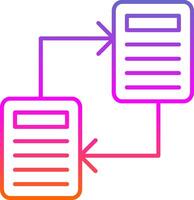 File Sharing Line Gradient Icon vector