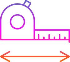 Measurement Line Gradient Icon vector