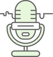 Microphone Green Light Fillay Icon vector