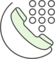 Dial Green Light Fillay Icon vector