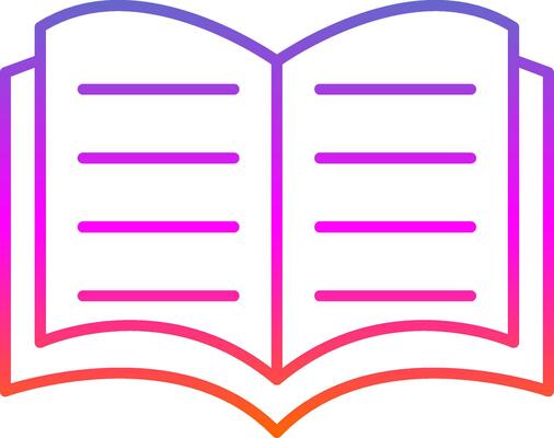 Book Line Gradient Icon