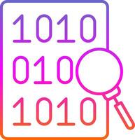 Code Search Line Gradient Icon vector