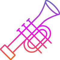 Trumpet Line Gradient Icon vector