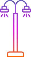 Street Lamp Line Gradient Icon vector