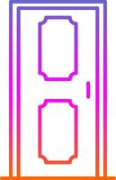 Door Line Gradient Icon vector