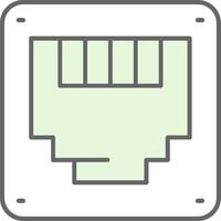 Ethernet Green Light Fillay Icon vector