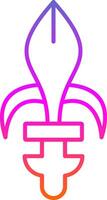 Fleur de lis Line Gradient Icon vector