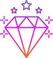 Diamond Line Gradient Icon vector