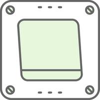 Swtich Green Light Fillay Icon vector