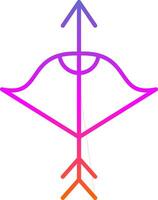 Crossbow Line Gradient Icon vector
