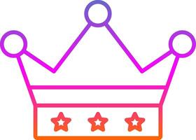 Crown Line Gradient Icon vector