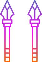 Spear Line Gradient Icon vector