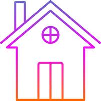 House Line Gradient Icon vector