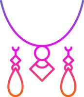 Jewelery Line Gradient Icon vector