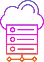 Data Storage Line Gradient Icon vector