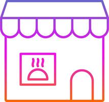 Grocery Store Line Gradient Icon vector