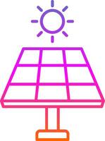 Solar Panel Line Gradient Icon vector