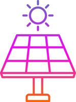 Solar Panel Line Gradient Icon vector