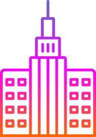 Skycraper Line Gradient Icon vector
