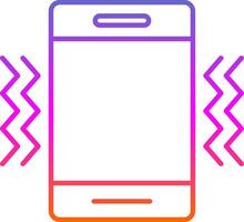 Vibration Line Gradient Icon vector