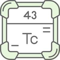 Technetium Green Light Fillay Icon vector