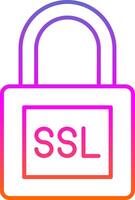 SSL Line Gradient Icon vector