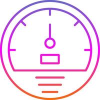 Speedometer Line Gradient Icon vector