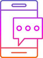 Pop Up Line Gradient Icon vector