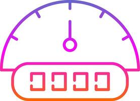 Tachometer Line Gradient Icon vector