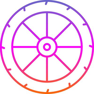 Wheel Line Gradient Icon