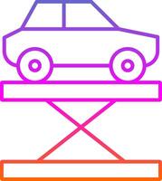 icono de gradiente de línea de elevación de coche vector