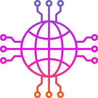 Network Line Gradient Icon vector