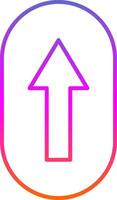 Scroll Up Line Gradient Icon vector