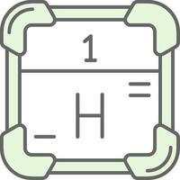 Hydrogen Green Light Fillay Icon vector