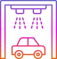 Car Wash Line Gradient Icon vector