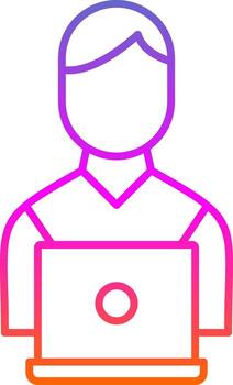 Working Line Gradient Icon vector