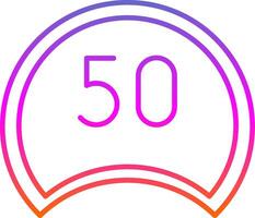 Speed Limit Line Gradient Icon vector