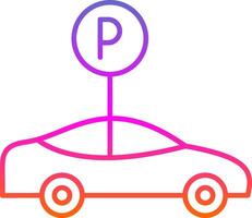 Parking Line Gradient Icon vector